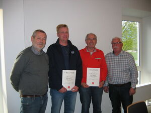 v.l. Dr. Herbert Wassmann, MIrko Ringat, Horst Mosebach und Erwin Koch